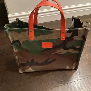 Parker Thatch Mimi in Camo with Orange Leather + Detachable Shoulder Strap